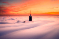 Hancock Building, Chicago - Epic Foggy Sunset